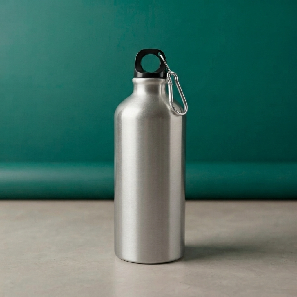 Termo de Aluminio Plateado 600 Ml